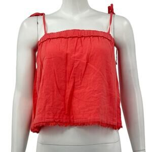 Thread and Supply Top Womens Small Sunset‎ Heat Wave Cami Organic Linen Beachy